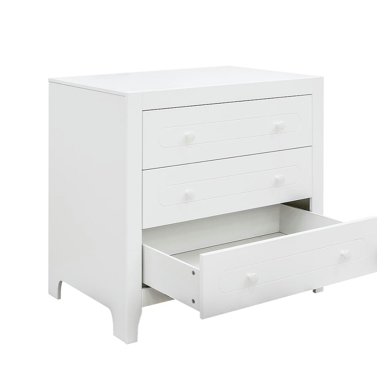 EVI - Commode à langer 3 tiroirs blanc