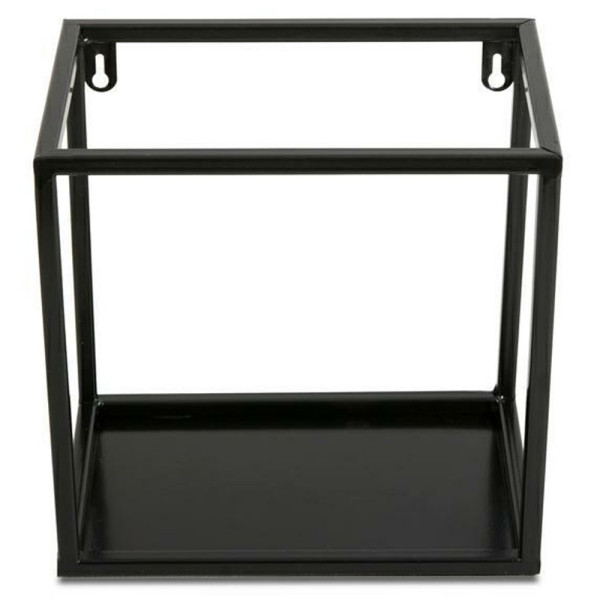 Półka wisząca ścienna metal czarna 24 cm LOFT