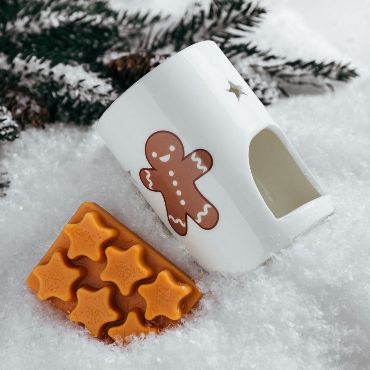 Zestaw BISCOTTO z kominkiem i woskiem 8x10 cm