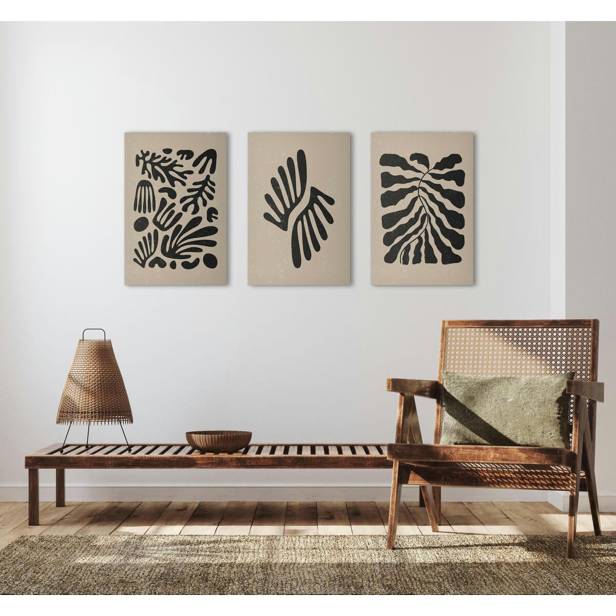 ABSTRAIT - Tableau sur toile feuille abstraite 30x45 cm