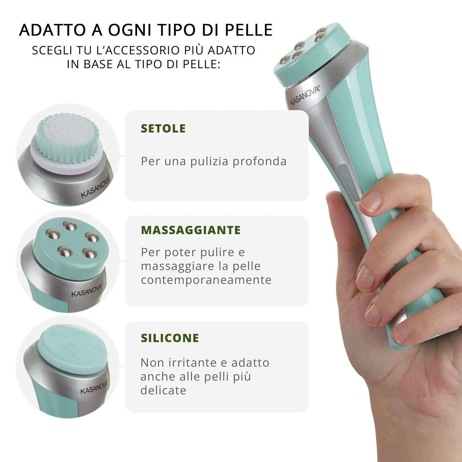 Spazzola viso ricaricabile senza fili
