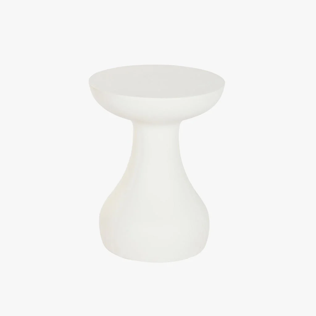 Mesa Auxiliar Branca Magnesia 40 cm ZENA