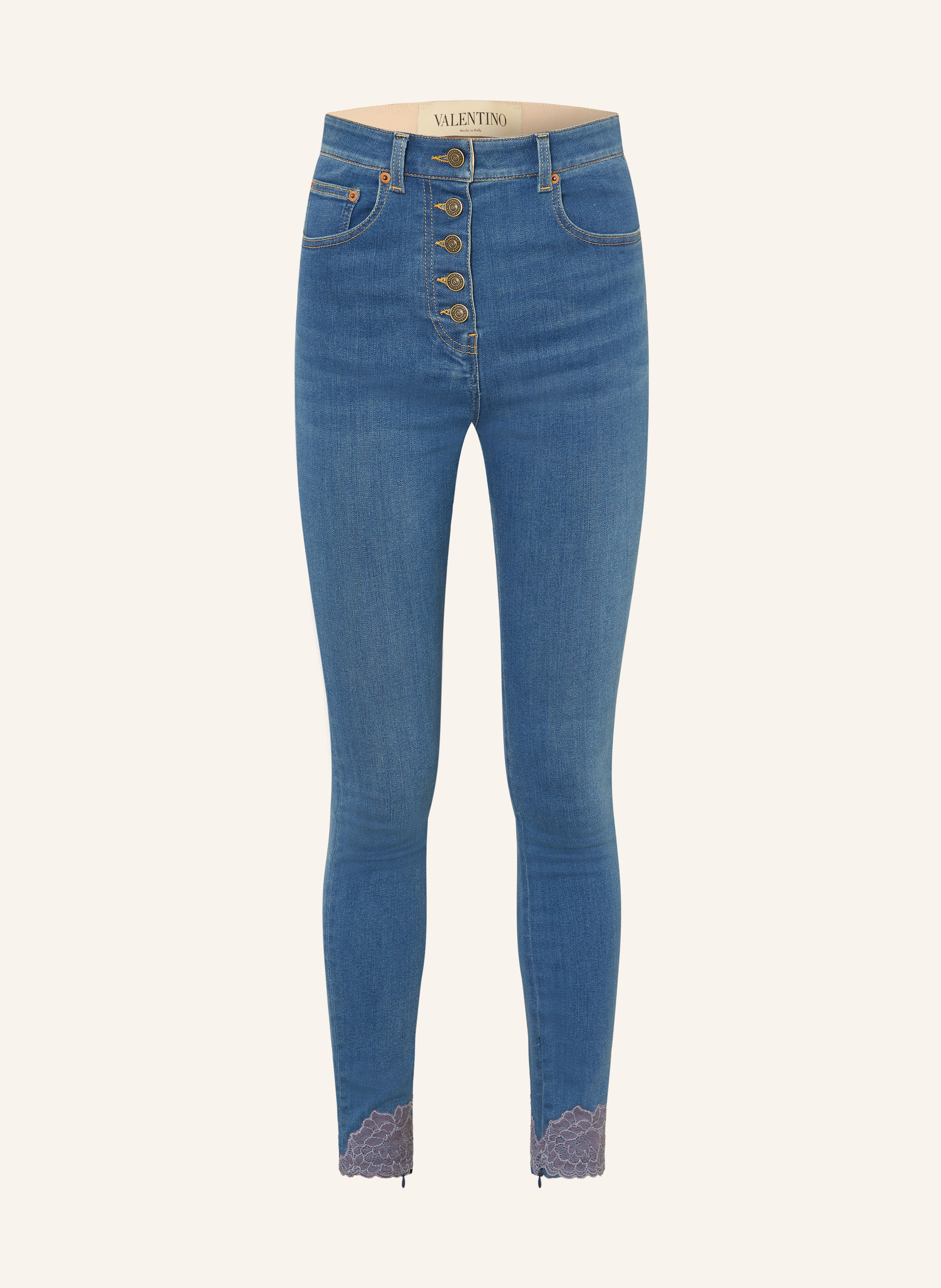 VALENTINO Skinny Jeans mit Spitze