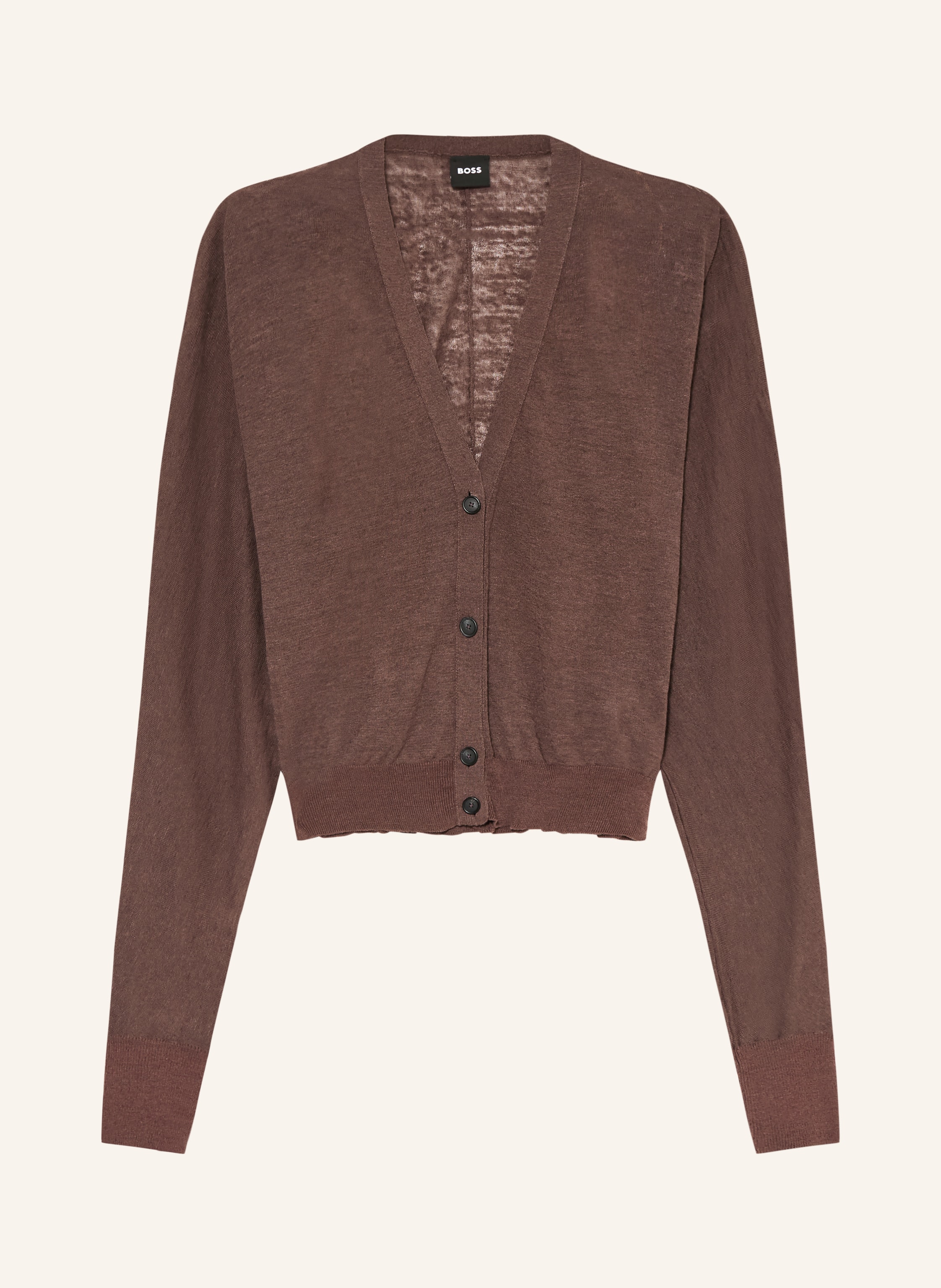 BOSS Strickjacke FARCISOX aus Leinen
