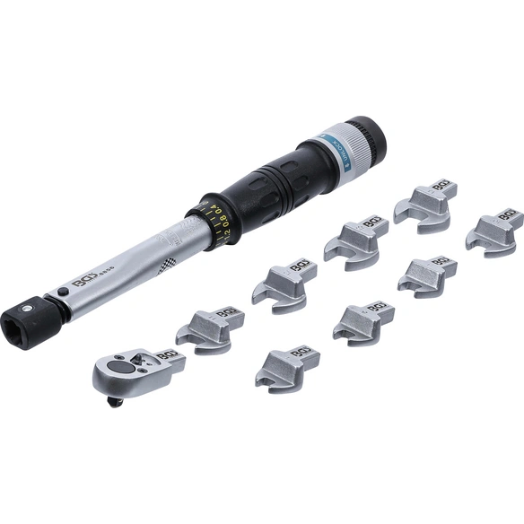 Drehmomentschlüssel, Drehmomentschlüssel-Satz 6,3 mm (1/4Z) , 6 - 30 Nm , 10-tlg.