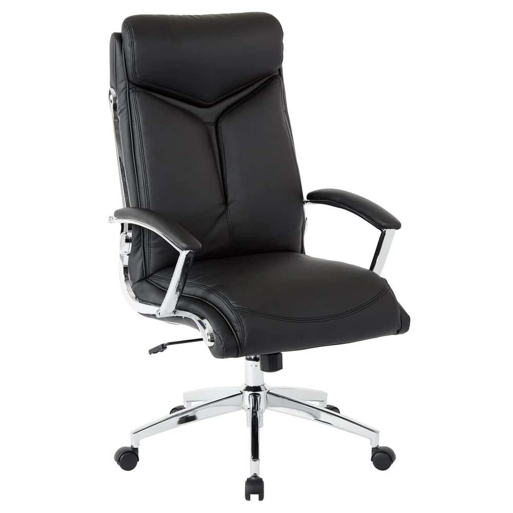 Work Smart Executive Faux Leather High Back Chair