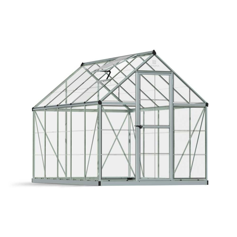 Serre en polycarbonate Harmony argentée 5,4 m² CANOPIA