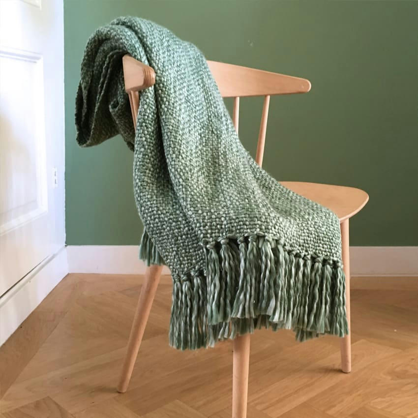 MARBLE - Plaid vert marbre 125x150