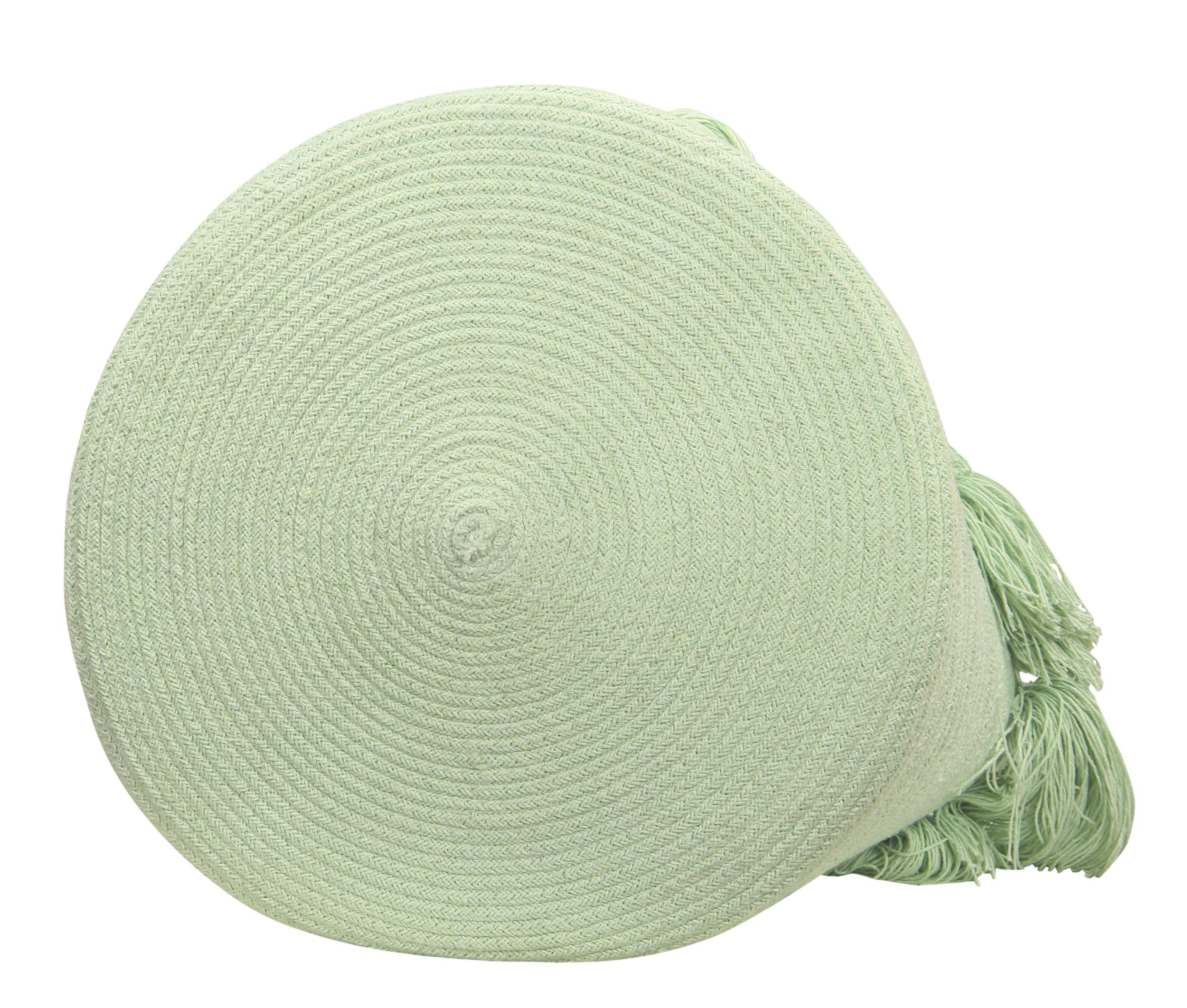 TASSELS - Panier en coton vert 30xØ45