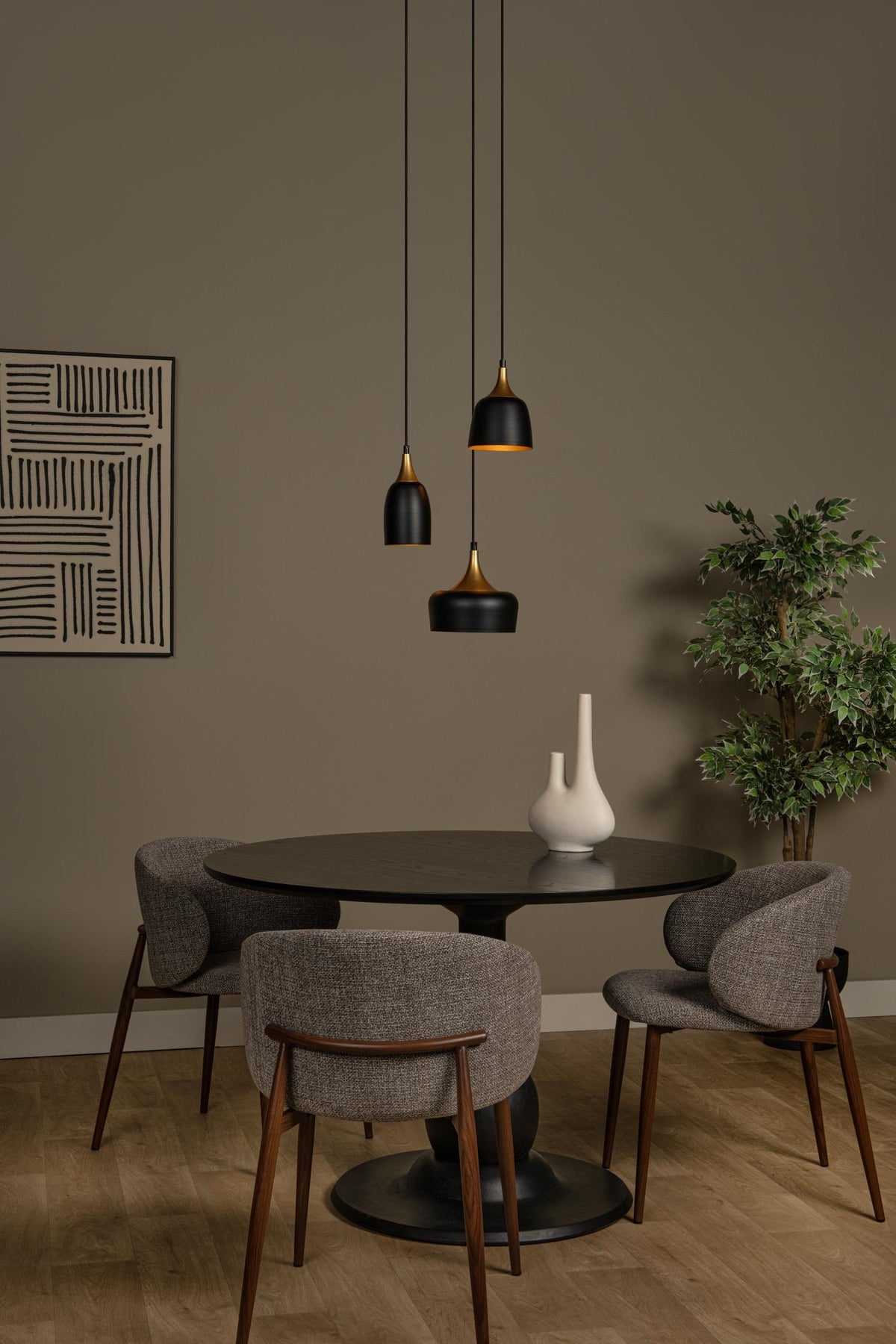 Lucide hanglamp CHAYANNE - 3xE14 - Zwart