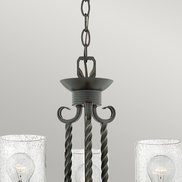 Lampa wisząca stara czerń Casa 3xE27x60W wym: 212,7x42,2x42,2 cm Hinkley