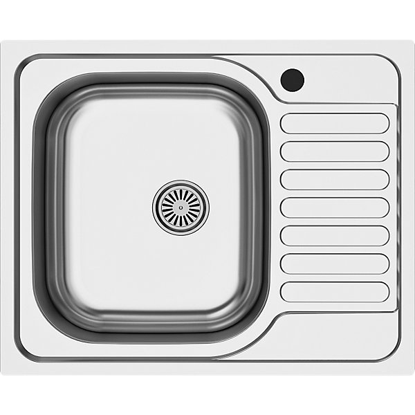 évier compact de cuisine 1 cuve et 1 égouttoir XS en acier inoxydable Jabiri