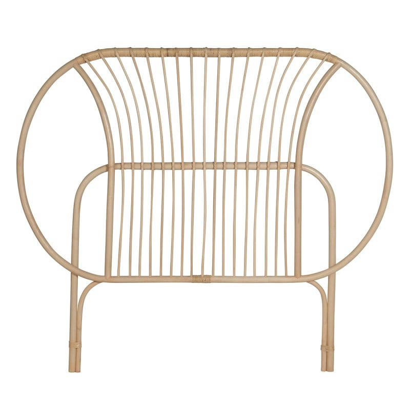 - Tête de lit double en rotin arrondie