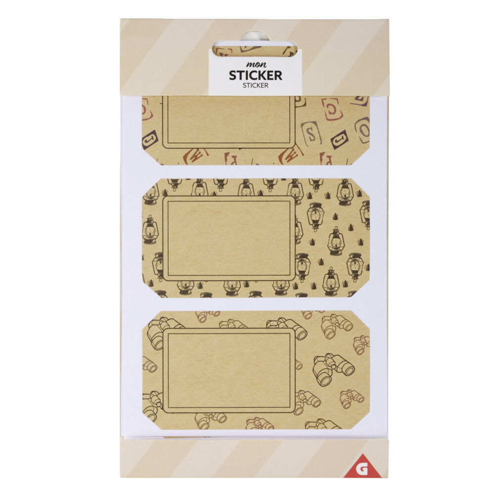étiquette cadeau autocollante x3