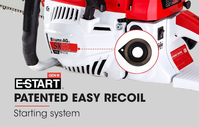 NNEMB 52cc 20 Bar E-Start Commercial Petrol Chainsaw SX52
