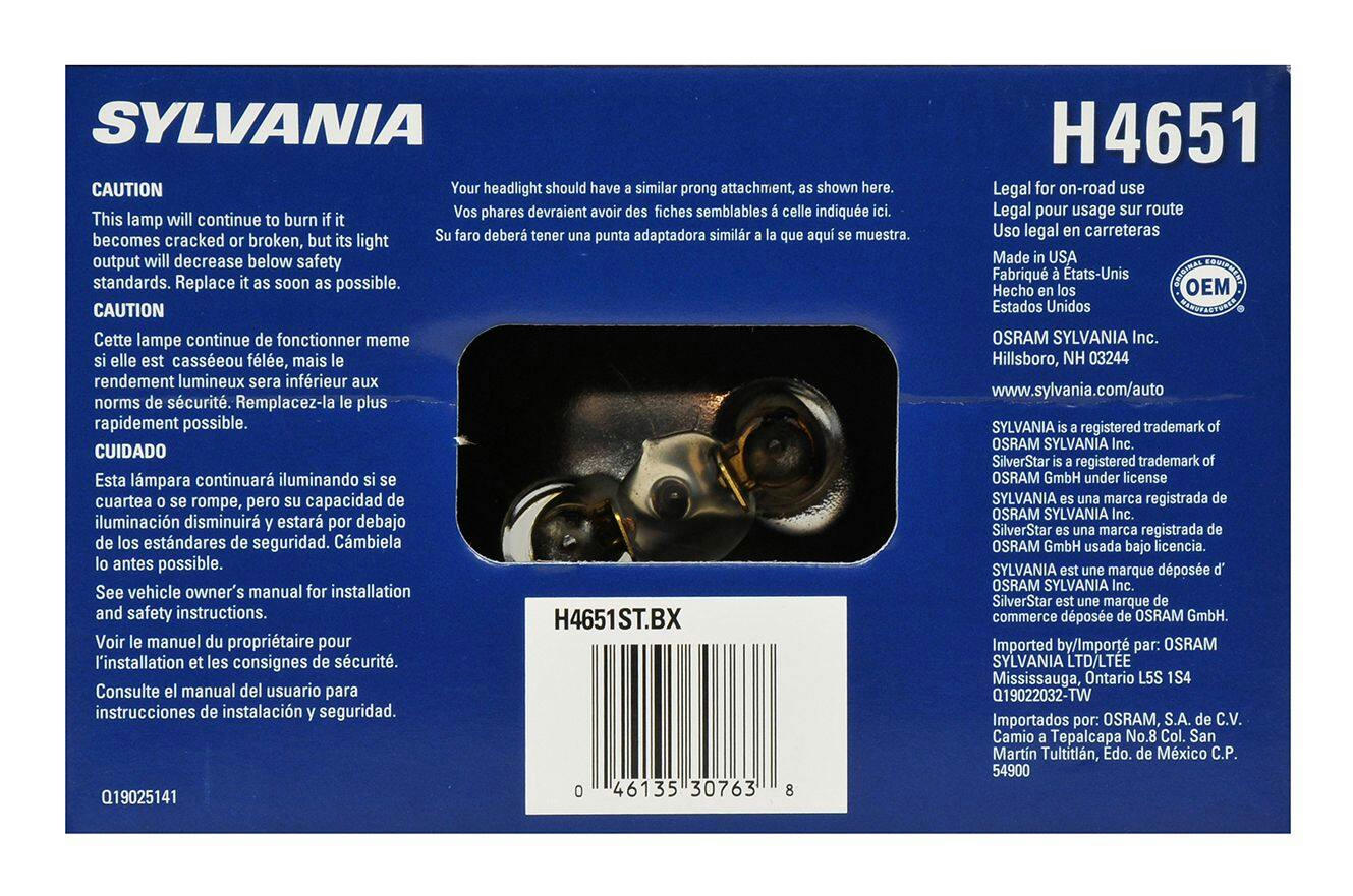 H4651 Sylvania SilverStar® Sealed Beam Headlight, 1-pk