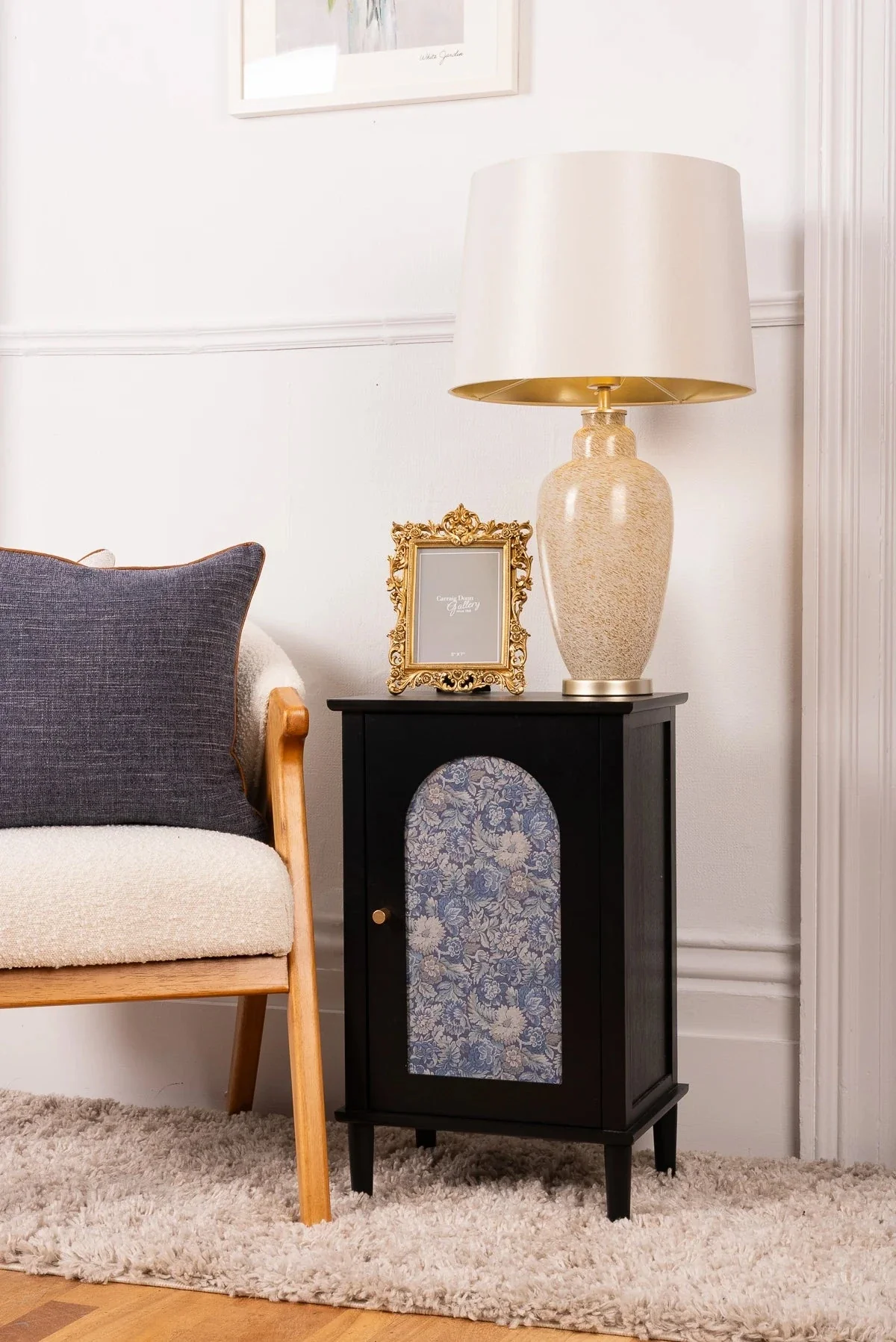 Hannah 1-Door Walnut Cabinet