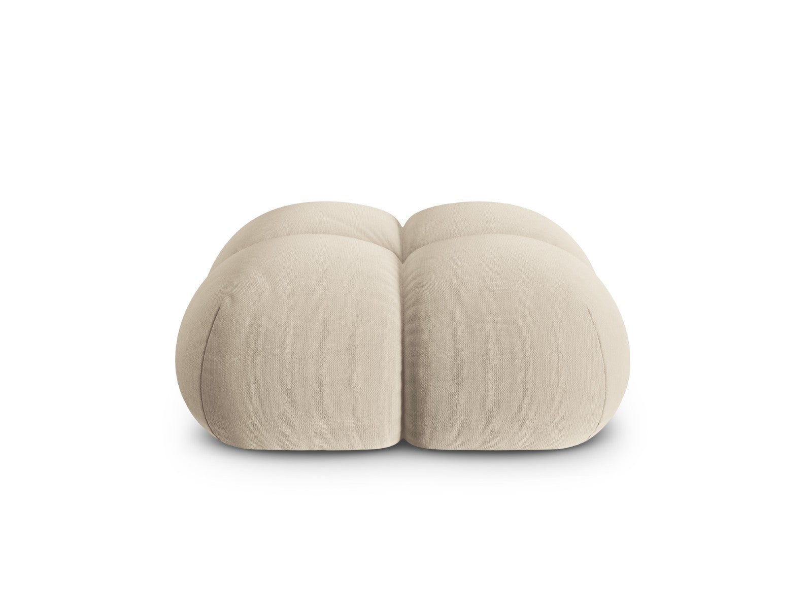 Cosmopolitan Design Poef Loretto flueel lichtbeige - 90x90x40cm