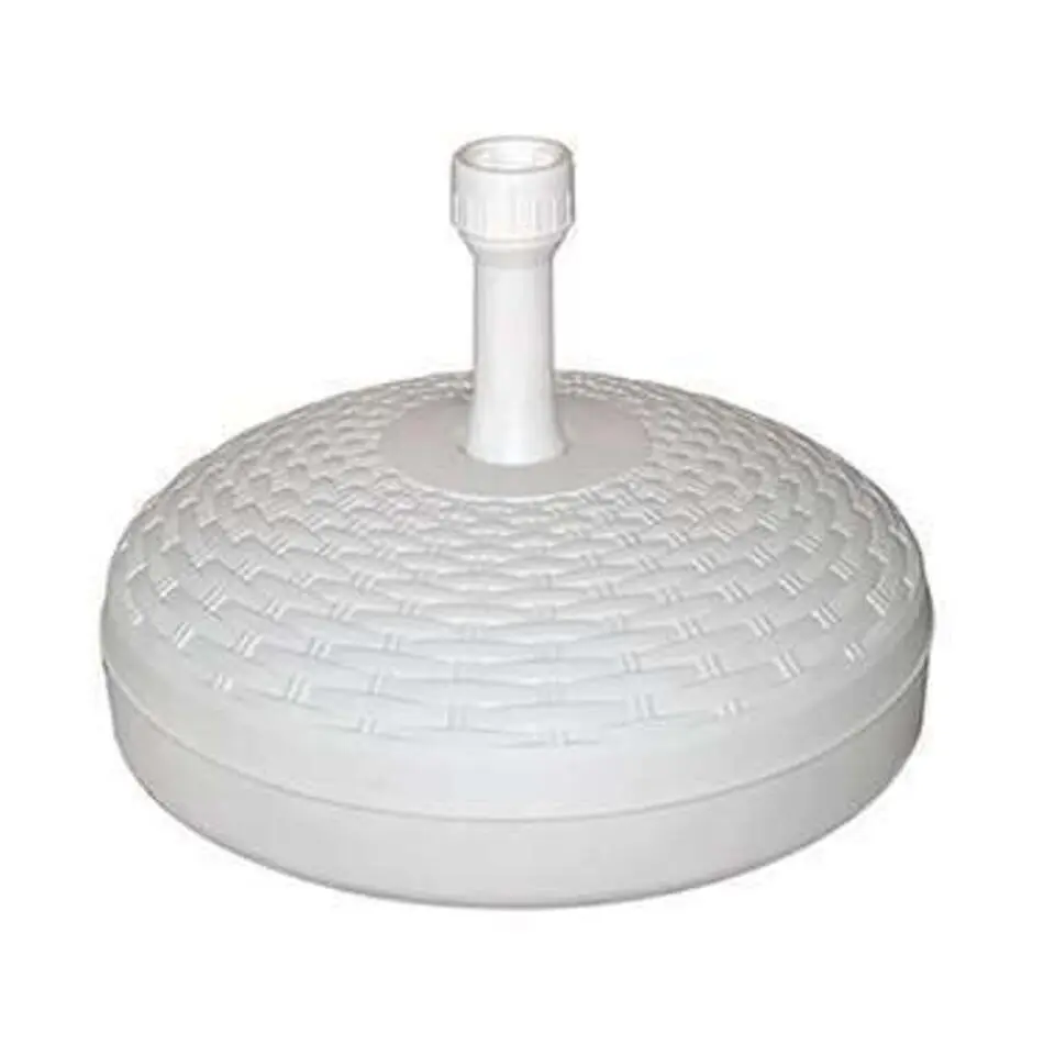 Ronde parasolvoet - wit - rotan kunststof - D45 cm - vullen