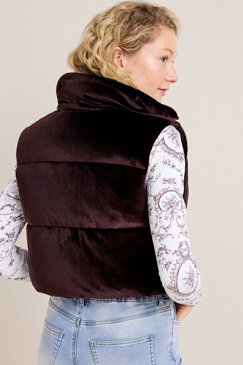 Natalie Velvet Puffer Vest