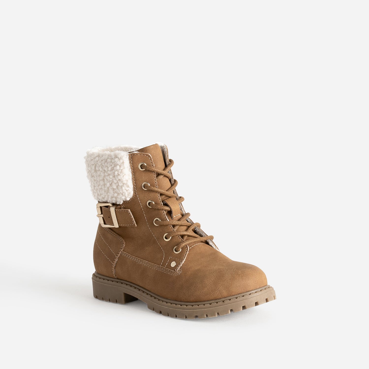 Boots à lacet BUGGY camel fourré