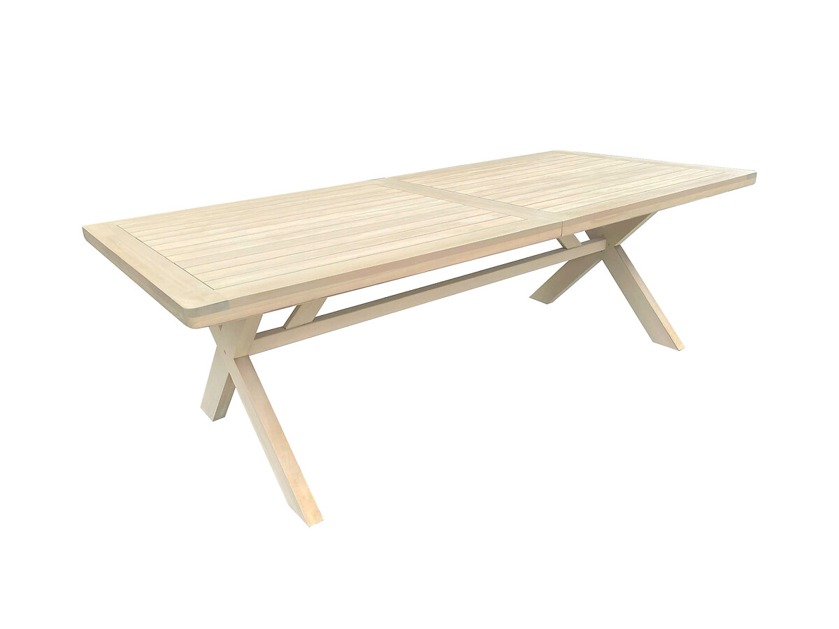Mesa extensível XENIA em madeira eucalipto