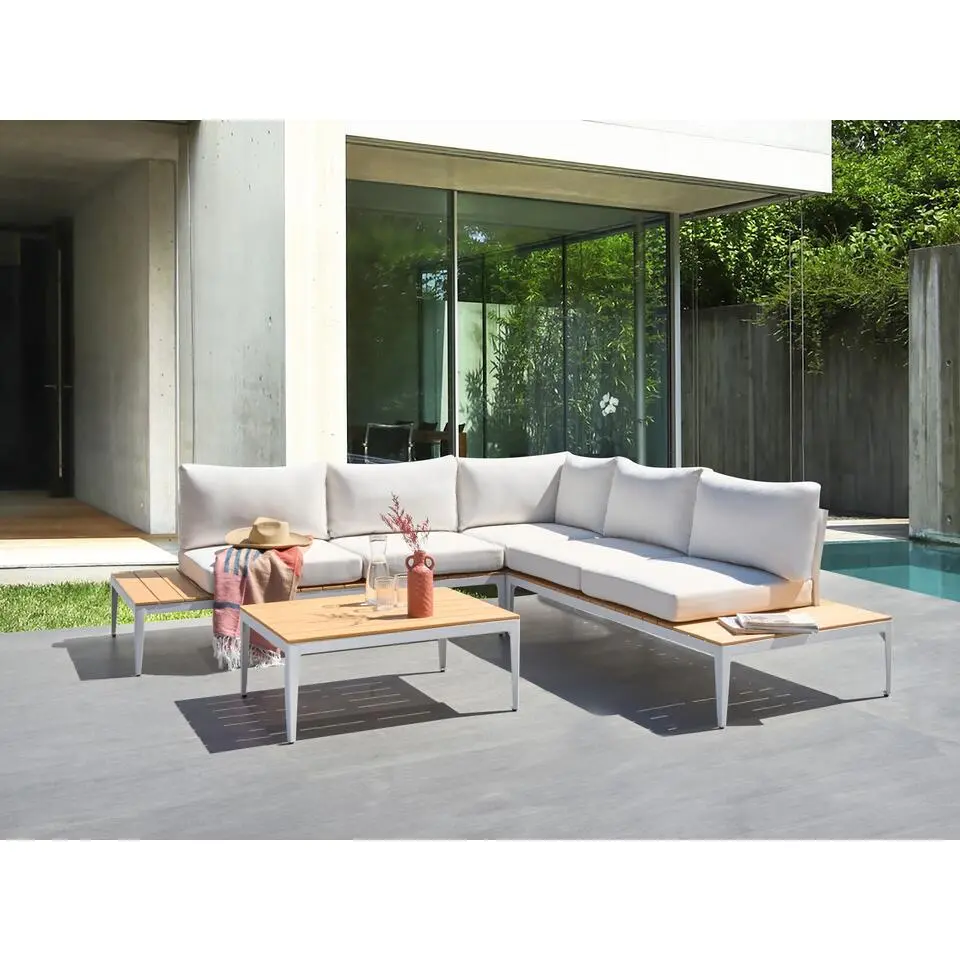 POSITANO - Loungeset 5-zits - Off-white - Aluminium