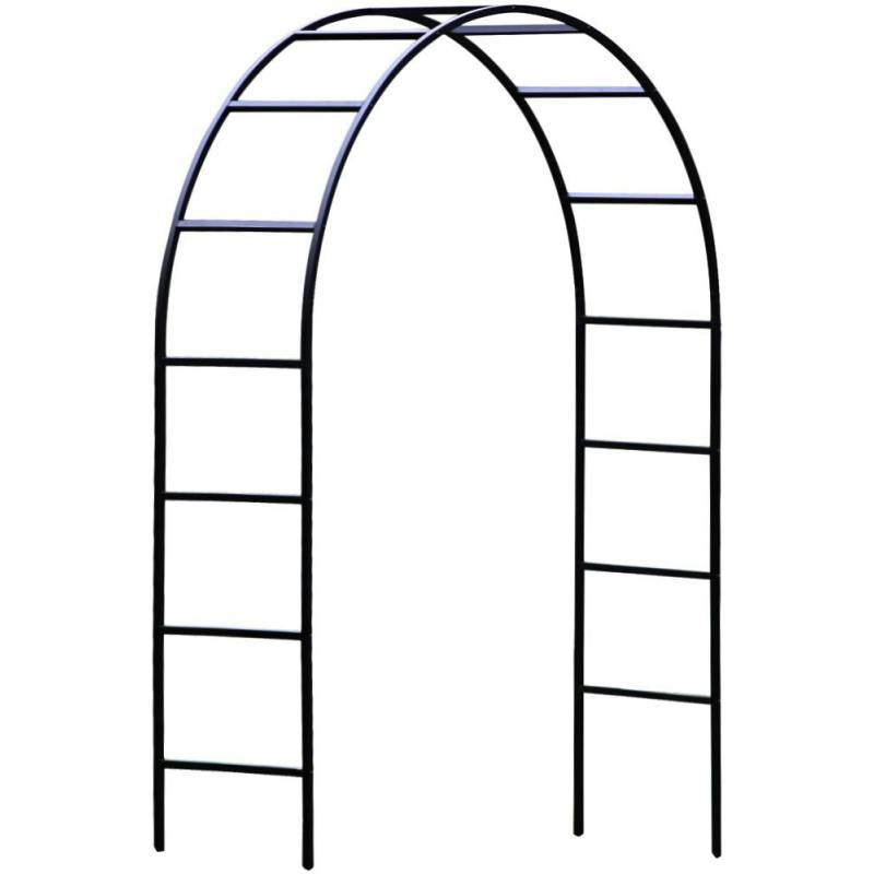 - Grande arche de jardin en acier galvanisé roman