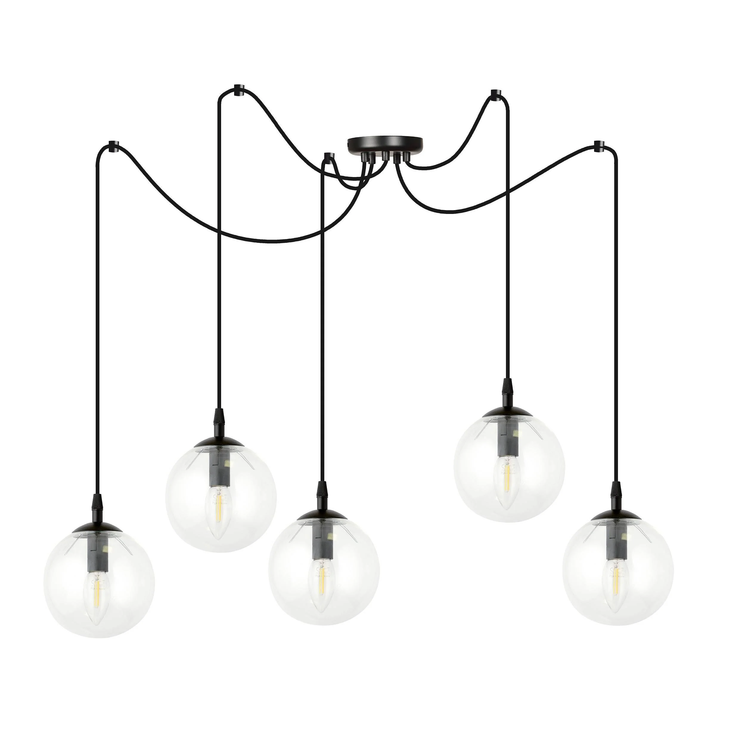 5-lichts hanglamp Cristiano