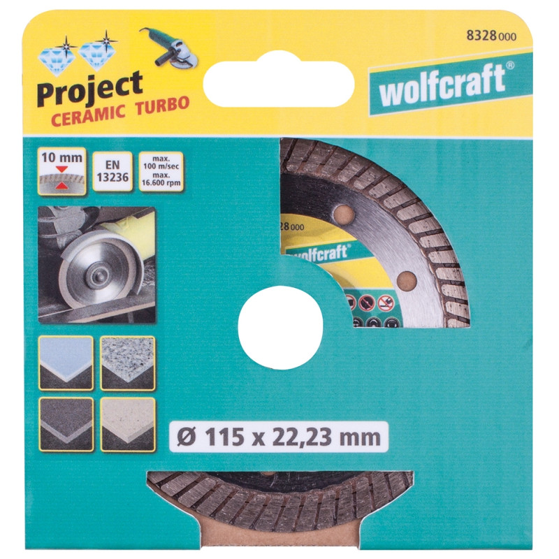 Disque à tronçonner à bord continu Ø 115 mm WOLFCRAFT
