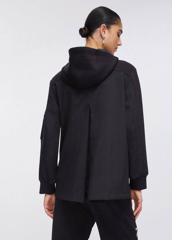 Giacca in scuba con cappuccio