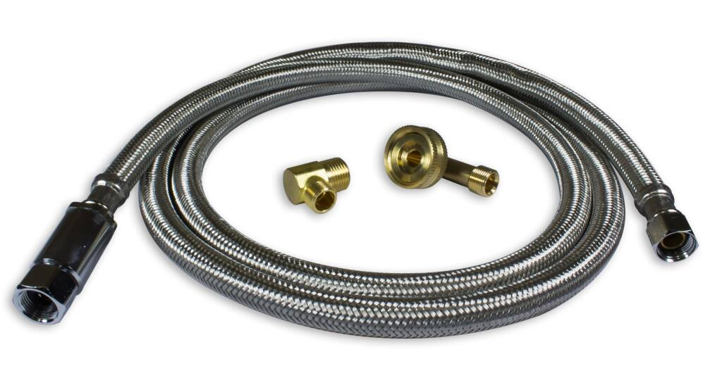 Waterline Flood Protect Dishwasher Connector Kit with Elbows, 60-in