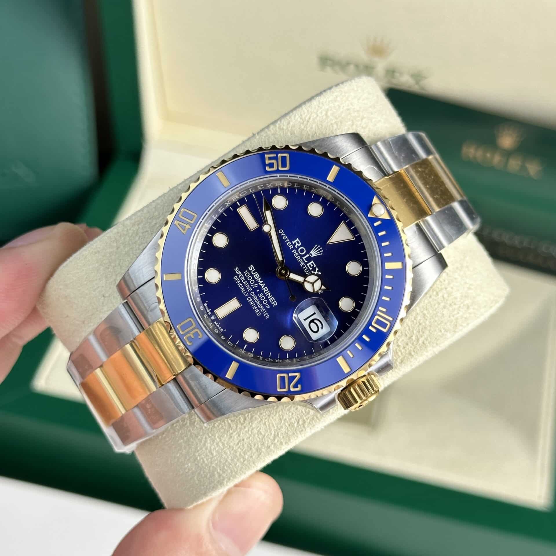 Rolex Submariner 126613LB SS/YG Plated Blue Dial 41mm Oyster Replica