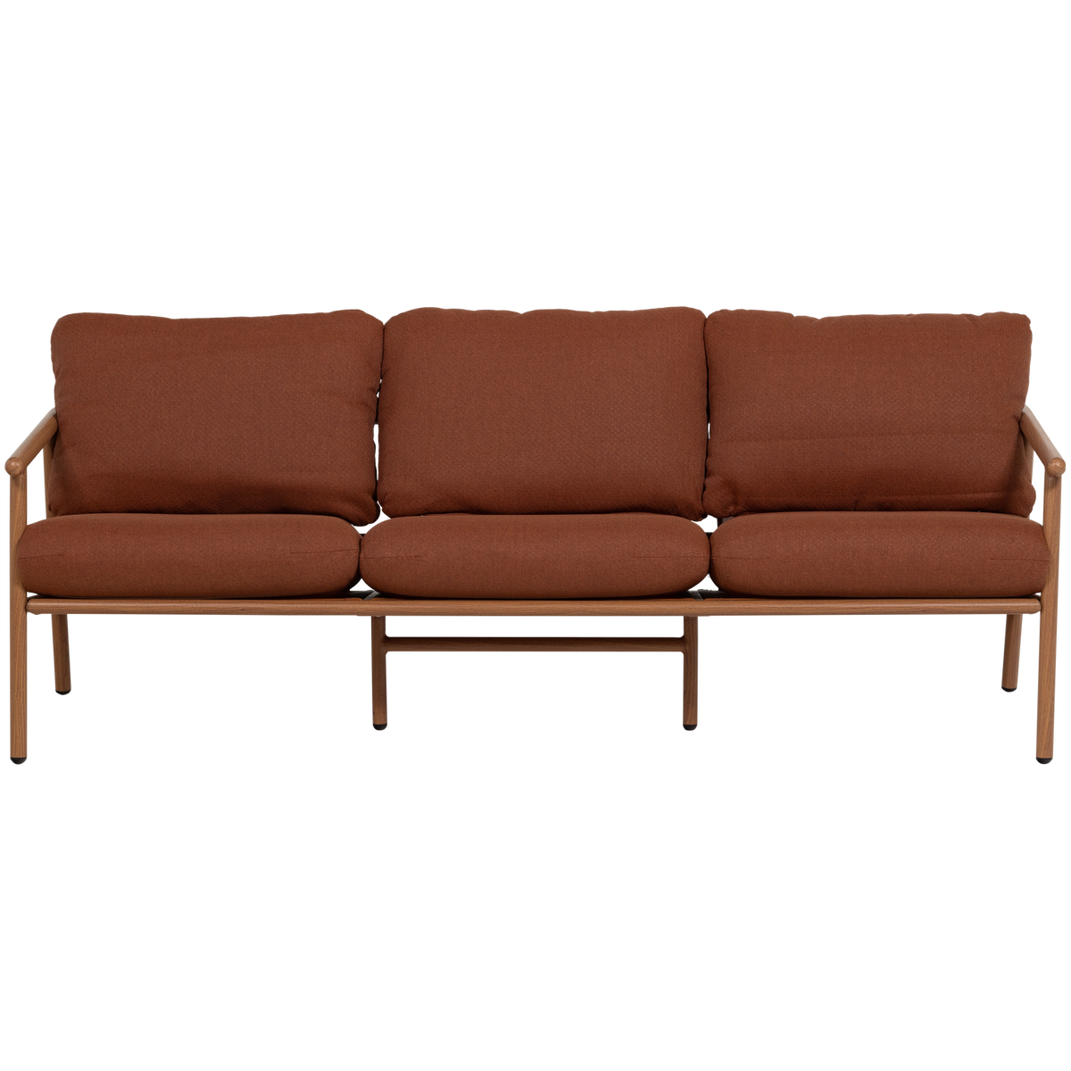 WOOOD 3-zits bank tuin Cavero - Aluminium - Terra/Naturel - 57x192x87