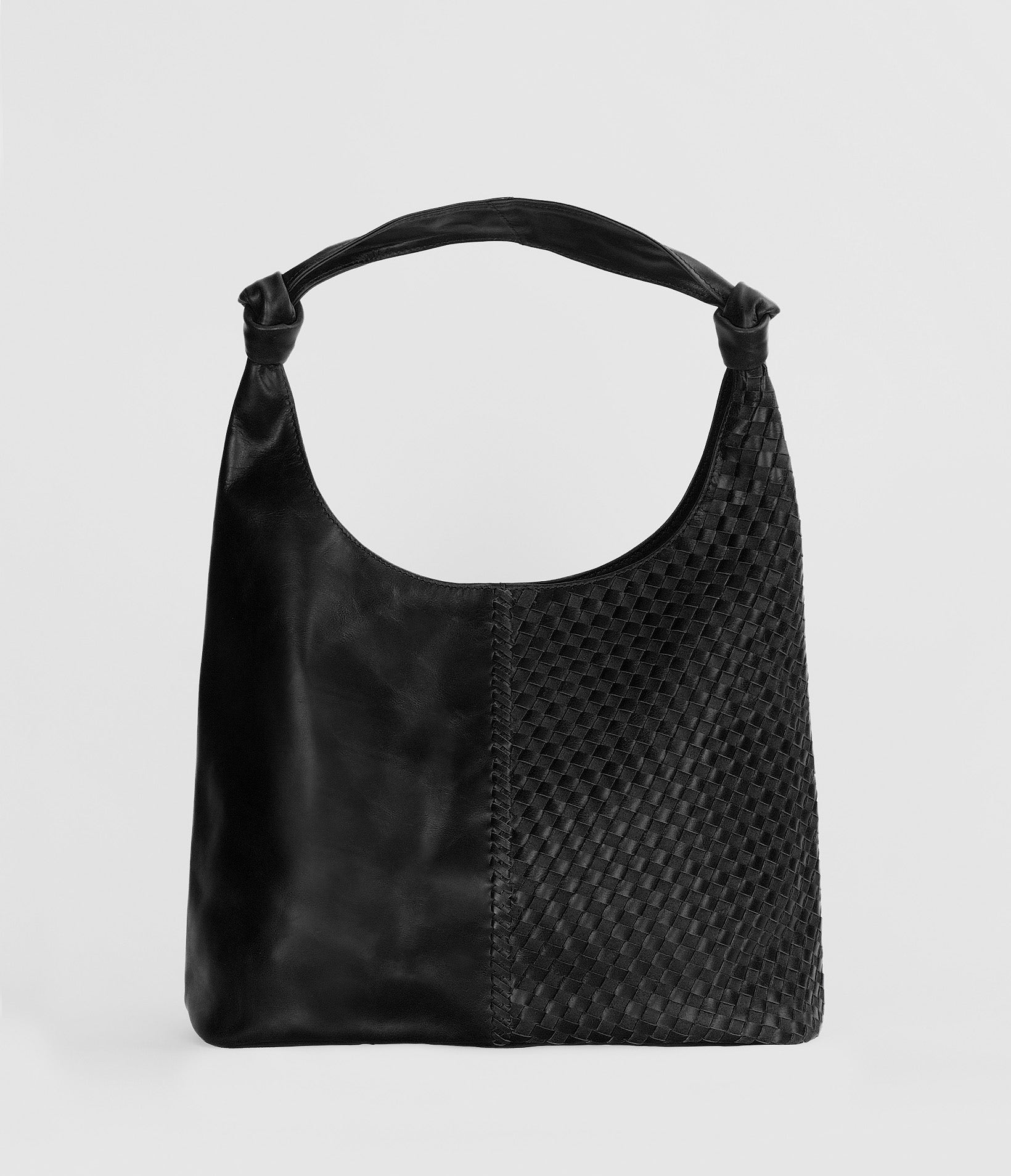 Gemma Leather Tote with Knotted Strap