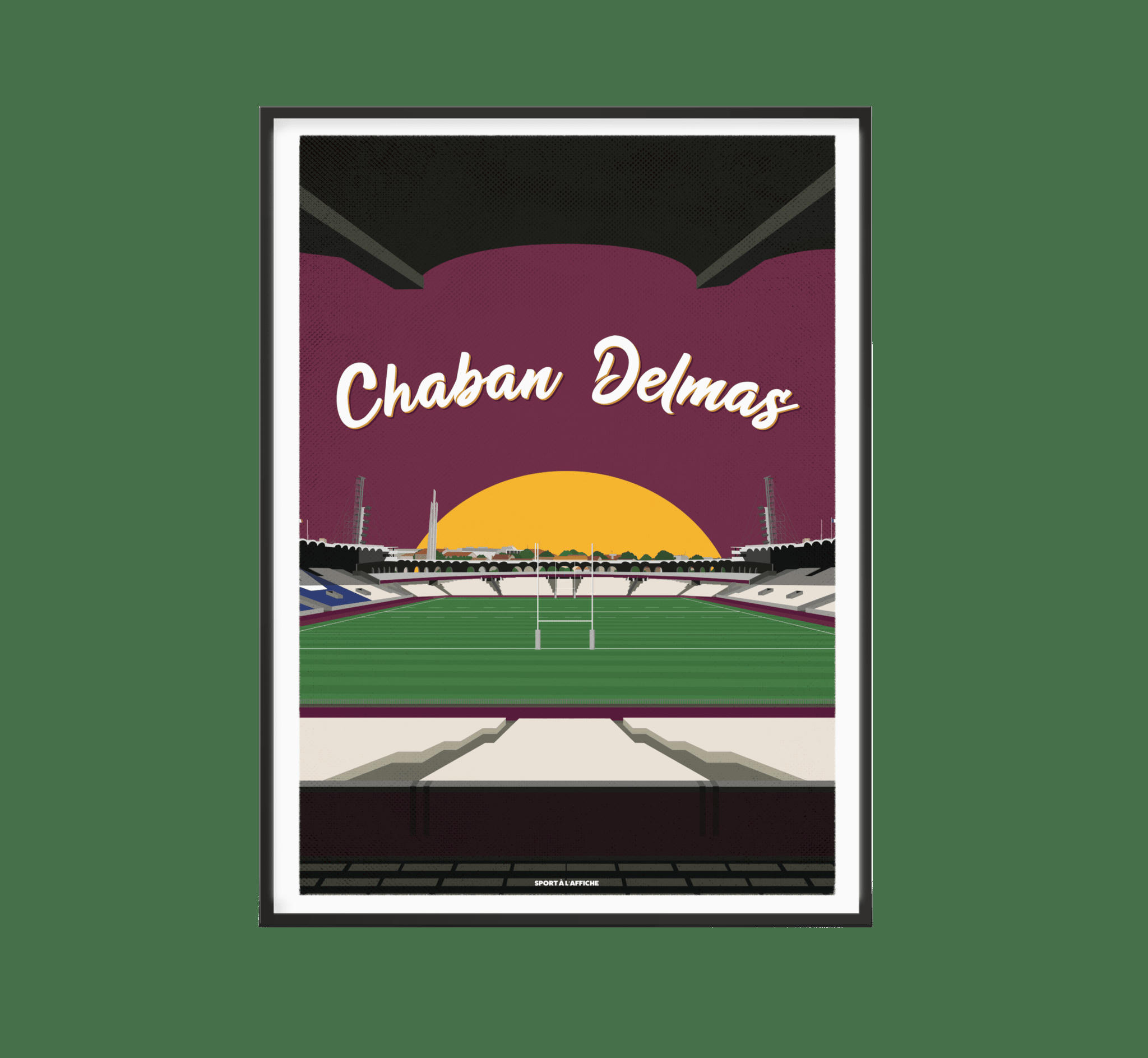 RUGBY - Affiche Rugby - Stade Chaban-Delmas 40 x 60 cm