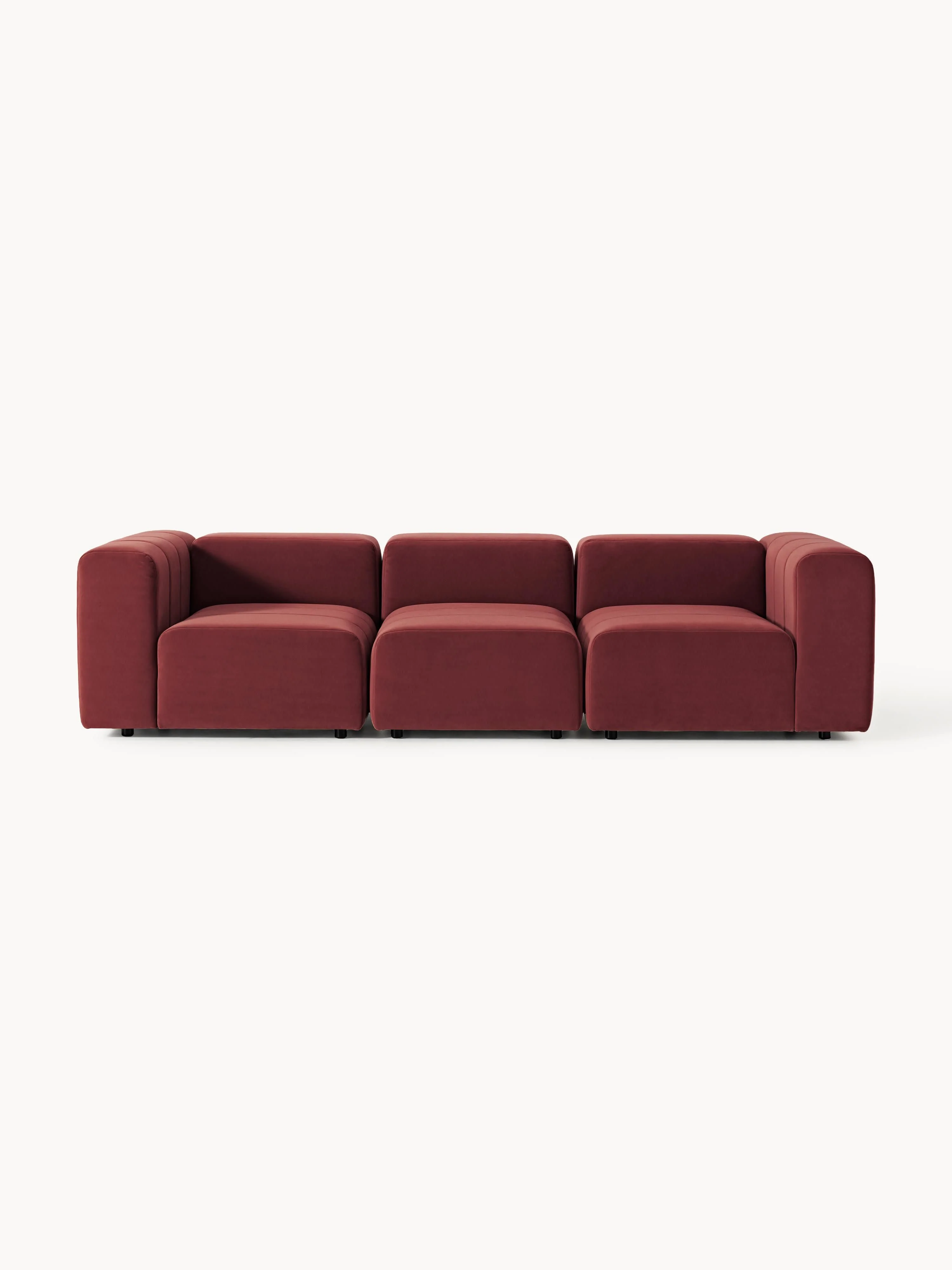 Modulares Samt-Sofa Lena (4-Sitzer)