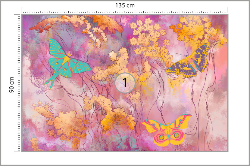 Fototapeta Różowy Abstrakcyjny Mural 135x90cm
