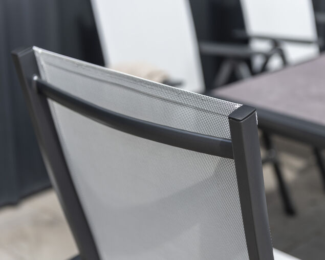 Frankie-Eden 7 Piece Dining Setting (Gunmetal Grey)