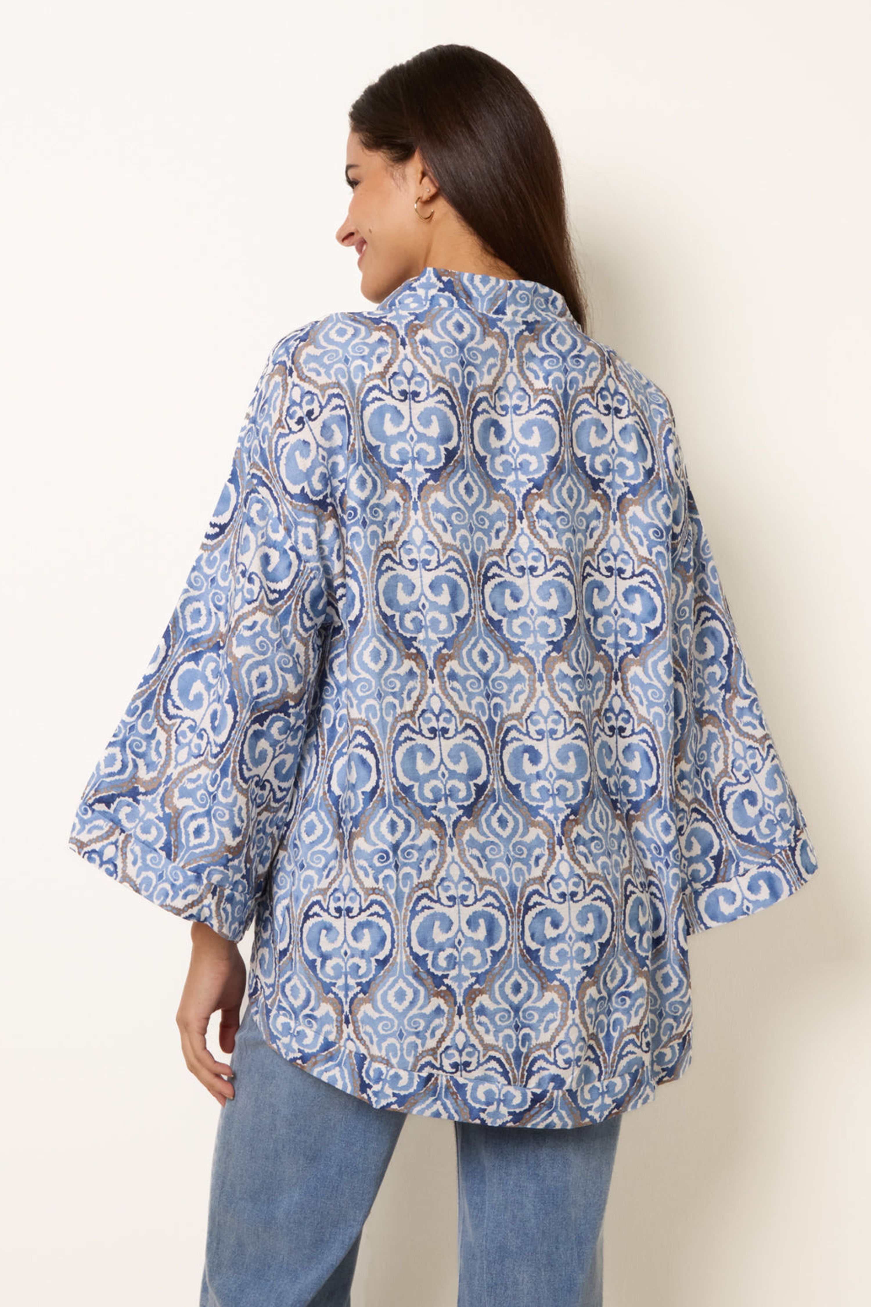 Blue Vanilla Navy 3/4 Sleeve Kimono
