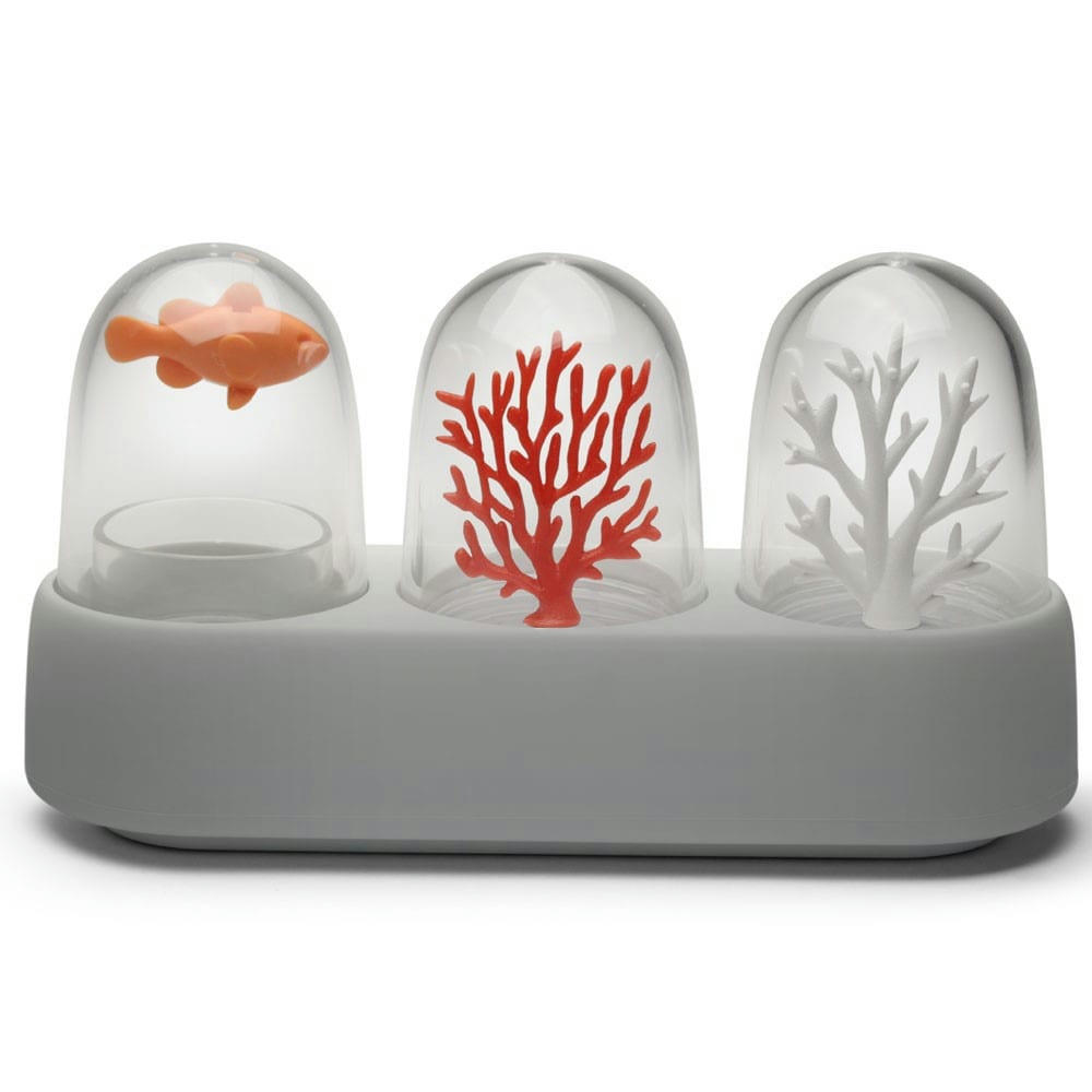 - Sel poivre et porte cure dents ecologie pvc gris clair