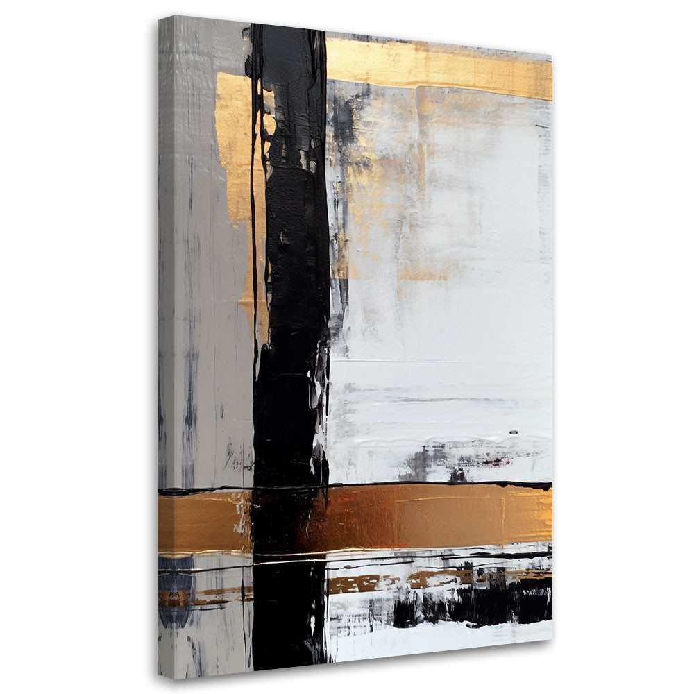 Feeby Obraz na płótnie, Abstrakcja ze złotymi akcentami 40x60