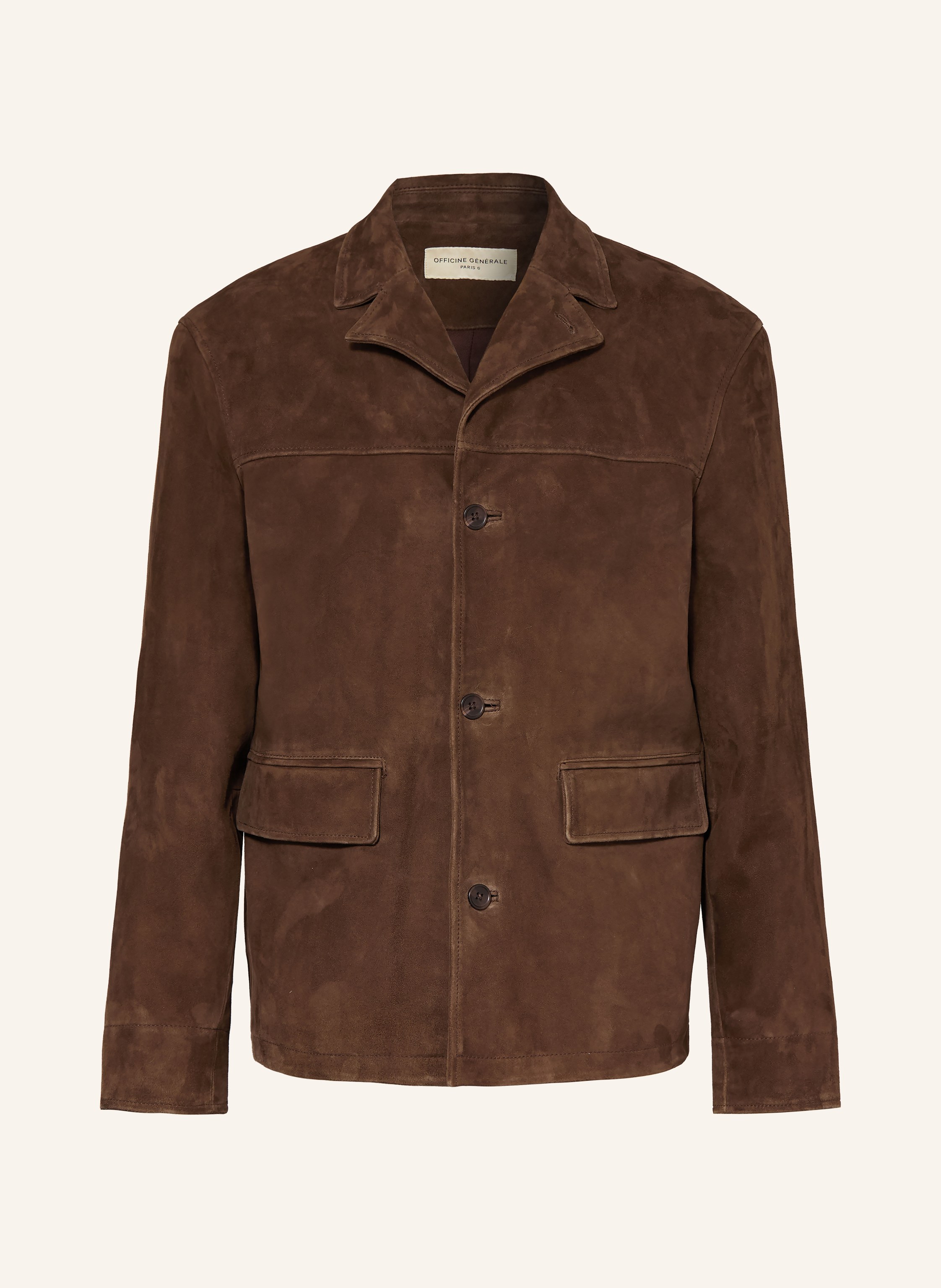 Officine Générale Leder-Overjacket ERICKSON