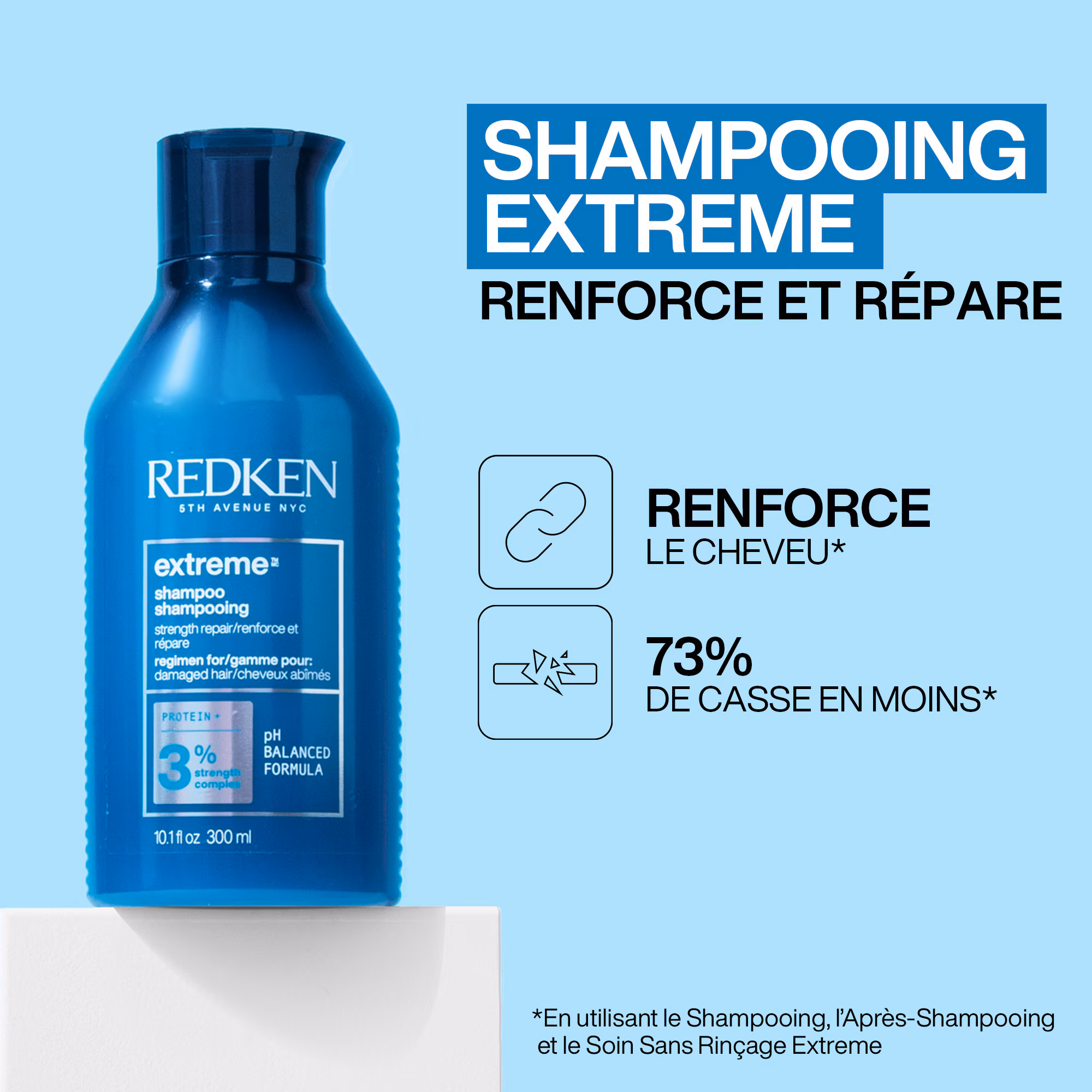 EXTREMECoffret - shampoing + après-shampoing + soin sans rinçage extrême