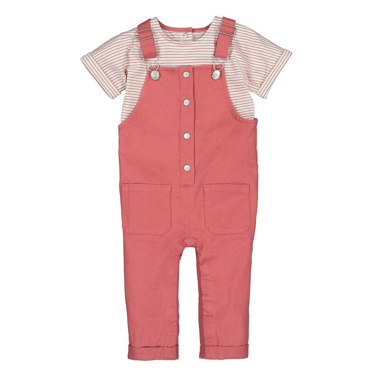 Ensemble 2 pièces T-shirt + salopette 3 mois-4 ans