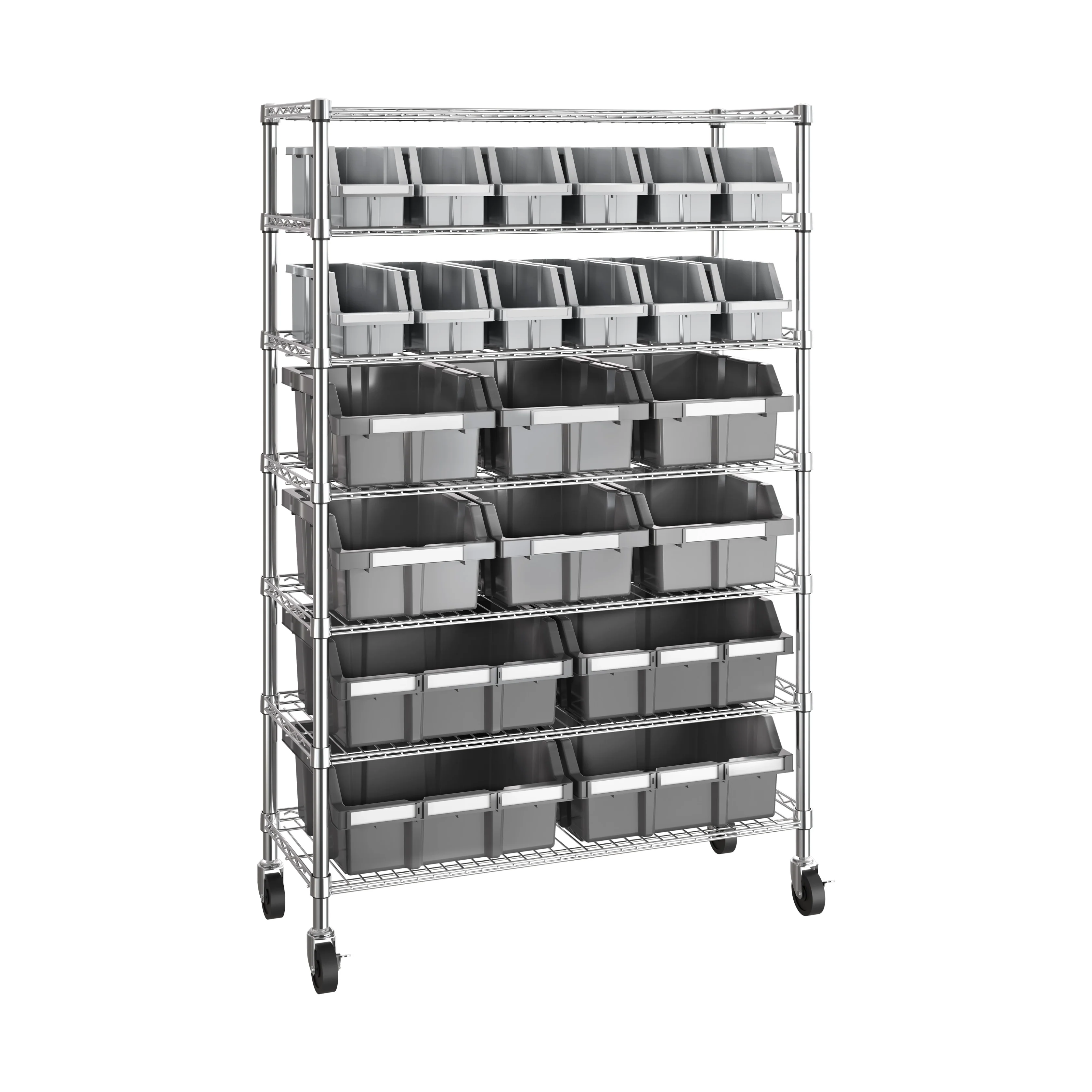 Seville Classics Platinum Commercial 7-Tier NSF 22-Bin Rack Storage System