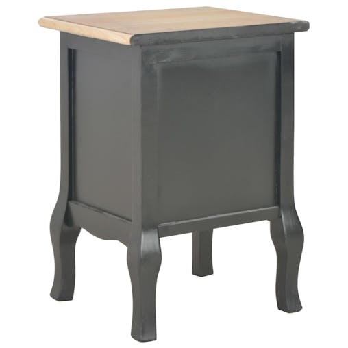 NNEVL Bedside Cabinets 2 pcs Black 35x30x49 cm MDF