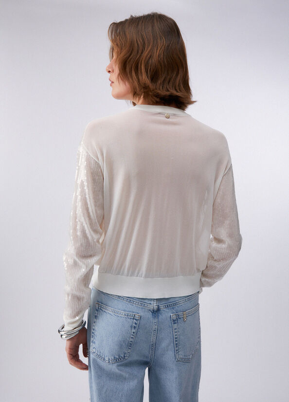 Cardigan con paillettes