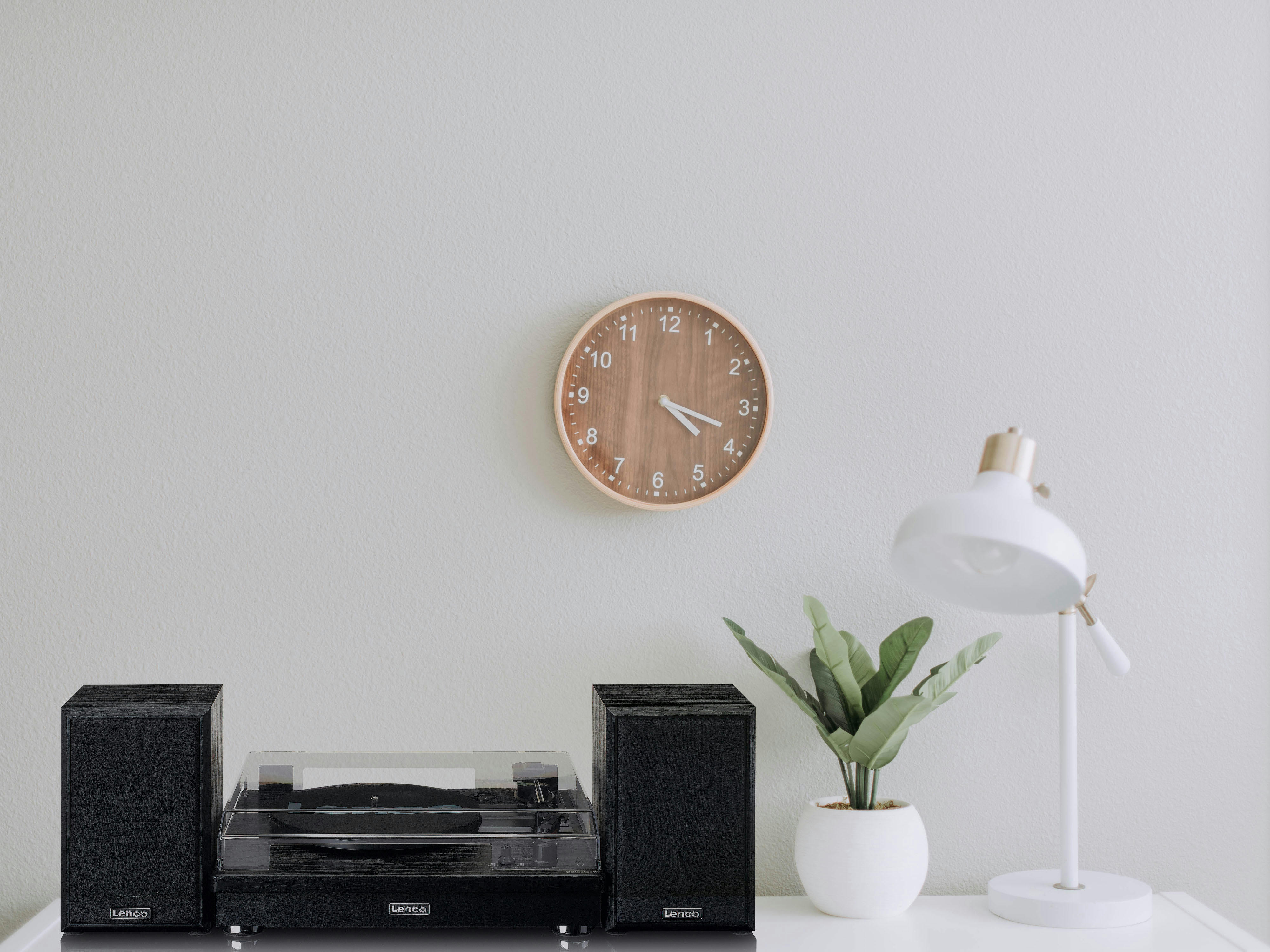 - Platine vinyle en bois à courroie