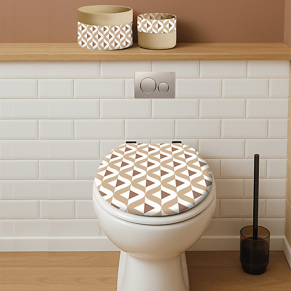 Abattant WC Levasseur Ines noisette en thermodur avec frein de chute